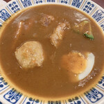 シャルドン - チーズバーガー（モーニング）（ホットコーヒー付き
＋煮込みチキンのスープカレー　580円＋650円