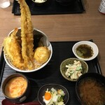 うおかぎ食堂 - 海老穴子天丼セット