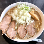 燕三条 中華そば 鬼にぼ - 濃厚煮干しラーメン¥790+大盛無料+玉ねぎ¥100