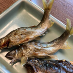 山菜川魚料理 湯谷亭 - 稚鮎。頭からいただけます。