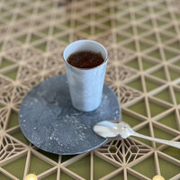 レストラン ラルモワーズ - コンソメジュレを載せた雪下にんじんの