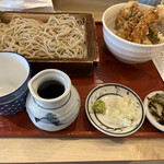 Soba Ishihara - 土日ランチメニュー　ミニ天丼セット