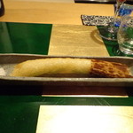 野嵯和 - 空豆、海老、餅米の春巻き、山椒塩添え