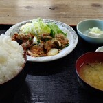Tampopo - 豚スタミナ定食､ご飯大盛 690円+100円