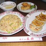 餃子の王将 - 天四セット(炒飯、餃子、唐揚、スープ) 630円 (2006.03.14)