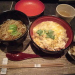 藤乃 - 河内鴨の親子丼とおそばのセット