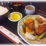 ぼんち - すぶた定食　￥900 　からあげの次に人気のメニュー