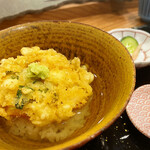 てんぷら 一心 - 天茶　かき揚げが美味しい