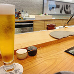 てんぷら 一心 - とりあえずビール笑笑