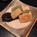 銀座 真田 - 焼き生麩黒ごま味噌がけ