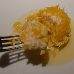 レフェルヴェソンス - 八朔 ブラッドオレンジのムース デコポンアイスクリーム フウトウカズラとカルダモンの葉 烏山椒の蜂蜜