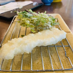 ふく田 - 季節の野菜天ぷら二皿目：筍、セリ