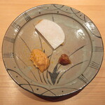 鮨 さかい - 鮟肝(北海道余市)、奈良漬、唐墨大根