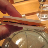 鮨 さかい - 唐墨大根、日本酒とベストマッチ