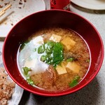 豚太郎 - 甘海老のお味噌汁