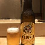 鮨 なかむら - 瓶ビール2本目