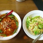 Fukusen - ラーメンセット、（台湾ラーメン、レタスチャーハン）