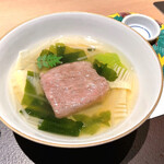 日本焼肉はせ川 - 松坂牛サーロイン　網焼きすき若筍仕立て