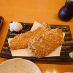 久六 - 上背とろかつ 揚げたてさくさく ふわふわです！ポン酢をかけて食べました