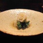 薪鳥新神戸 - 長野県産 天然こごみと鬼おろしのみぞれ和え