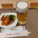 Cafe709 - 「ビール」と「タコ唐揚げ」