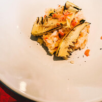 GLICINE di ACQUA PAZZA - 筍と桜エビのリゾット。黒胡椒がいい仕事をしていた。