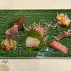 鮨や之里 - 料理写真:刺身（たちうお、ホタルイカ、カレイ、マグロ随、いさき、夜鳴き貝）