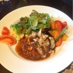 カフェハマツ - ハンバーグランチのハンバーグ
