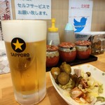横浜ラーメン 北村家 - ビールおかわり！