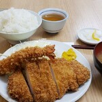 いちかつ - ロースカツ&海老フライ定食