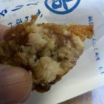 とり多津 - ニンニク唐揚げの断面！
