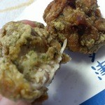 とり多津 - ハーブ塩唐揚げの断面！