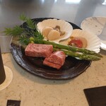 鉄板焼き 七里ガ浜 - 調理前の素材