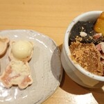 Biken Gochisou Byuffe Hana Mo Mimo - 最中にあまおう苺餡とバニラアイス