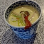 千壽 - 茶碗蒸し、枝豆いっぱい入ってる➰♥️