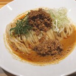 担々麺 くろおに - 汁なし担々麵白、餃子セット