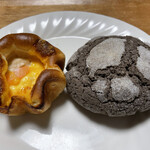 Kohaku - ズワイガニクリームとエビのクリームパン/クーベルチュールチョコとブラックココアのメロンパン