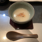 天ぷら 川辰 - 新玉ねぎのスープ