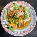 餃子の王将 - やわらか若鶏とメンマのふんわり玉子炒め