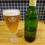 手打式超多加水麺 ののくら - ビール　ハートランド小瓶(400円)