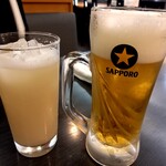 風来坊 - 生ビール、ホワイトジンジャー