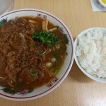 Kiraboshi - 肉入り中華そば小(800円)+ごはん(150円)