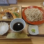 典座 - えびと野菜天ぷらお蕎麦のセット
