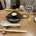 海老丸らーめん - アミューズ　飛騨高山産とうもろこしのコーンスープwithオマール海老ソース