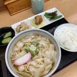 おかだうどん - きしめん定食　¥600(税込)