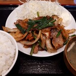 Taishuu Shokudou Teishoku No Maru Dai - 豚肉キムチ炒め定食