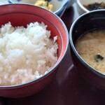 土佐カントリークラブ オーシャン - 御膳 ご飯、味噌汁