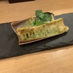 原始焼 日本酒 雨のち晴レルヤ。 - 焼筍、ソースが面白い