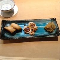 すし菊地 - 帆立の磯辺巻きの香ばしさ