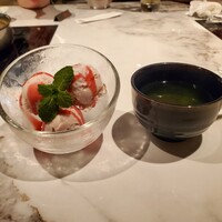 博多もつ鍋 やま中 博多店 - デザート あまおうアイス